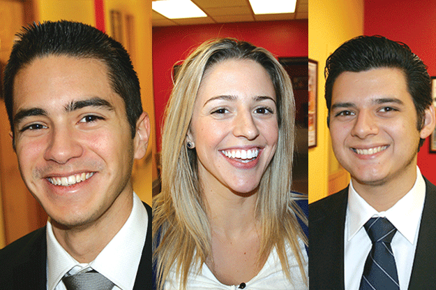 De izquierda a derecha: Sebastián Oscar Loor, Maritza Merino y Marcelo Ramírez.