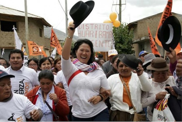 Keiko Fujimori lidera las encuestas con 32 a 35% de las preferencias electorales.