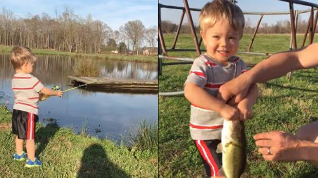 Niño logró pescar usando una caña de juguete en Alabama, Estados Unidos (Foto: El Comercio).