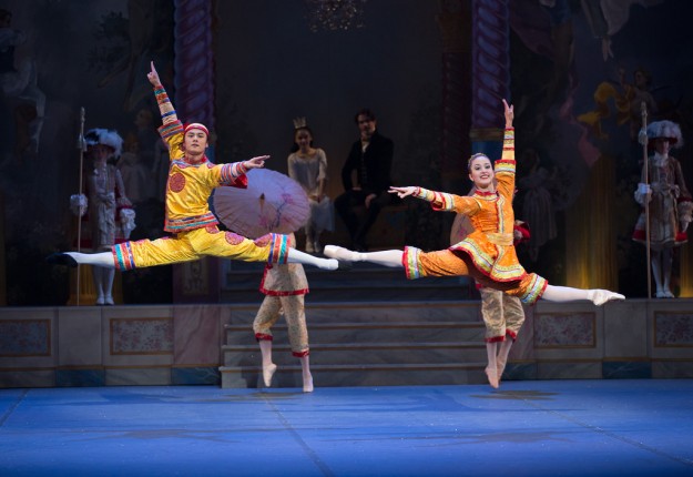 Junxiong Zhao and Diana Albrecht in Mikko Nissinen's The Nutcracker; photo by Rosalie O'Connor, courtesy of Boston Ballet