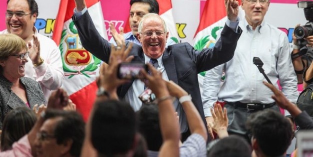 Pedro Pablo Kuczynski se ubica en segundo lugar y será su rival en segunda vuelta.
