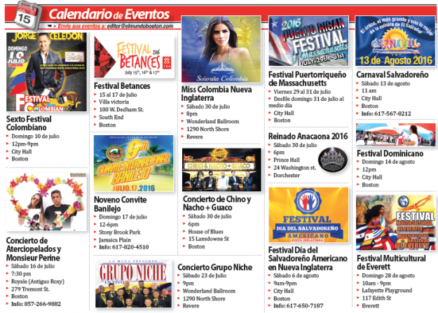 Calendario de eventos