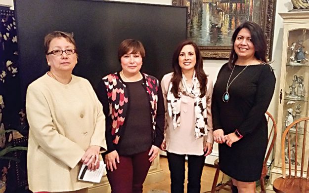 Nueva directiva de AENI. De izquierda a derecha: María Nyren, tesorera; Alexandra Serrano, presidenta; Mónica Crespo, vicepresidenta y Rocío Tacuri, secretaria.