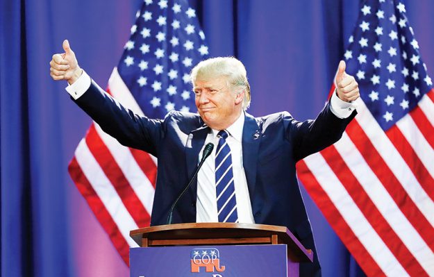  Donald Trump celebra su elección como presidente número 45 de los Estados Unidos.