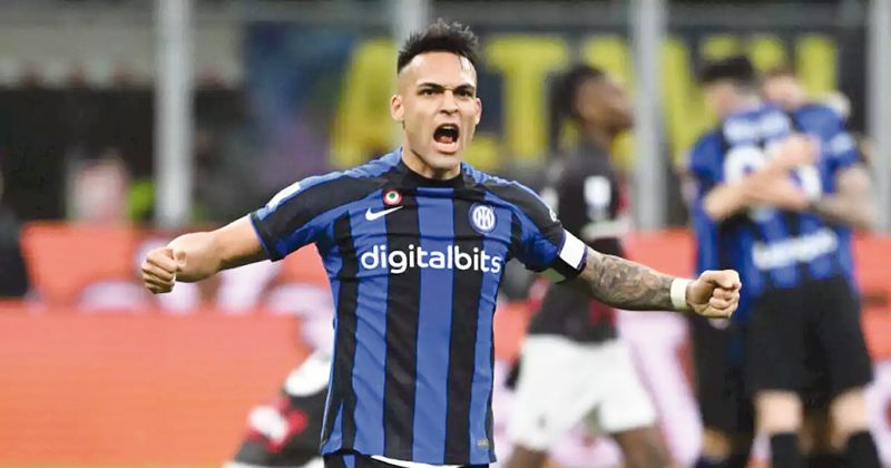 Lautaro Martinez celebra su gol