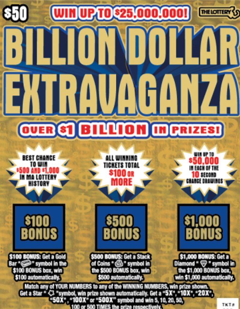Billion Dollar Extravaganza scratch ticket 