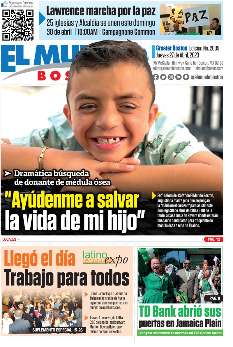Portada pidiendo ayuda para Cris