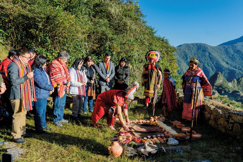 Aniversario de Machu Picchu como una de la maravilla.