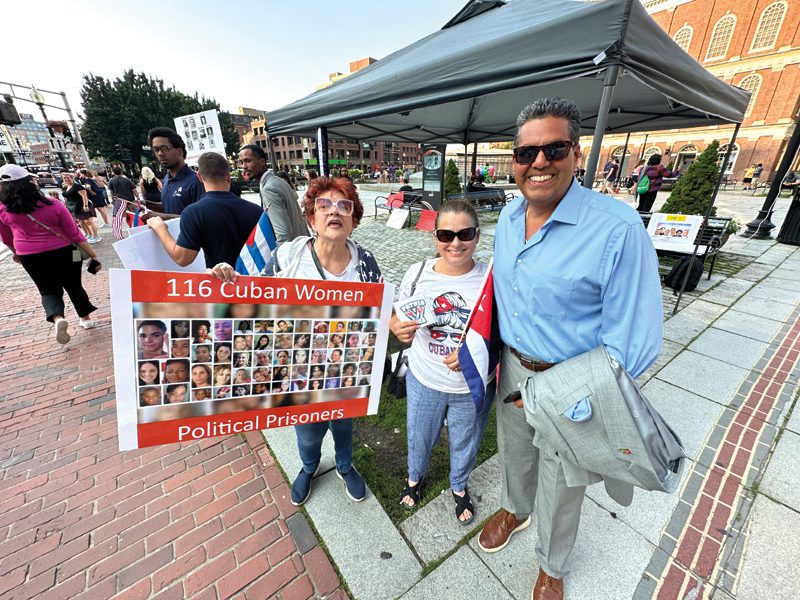 Protesta de Cubanos en Boston