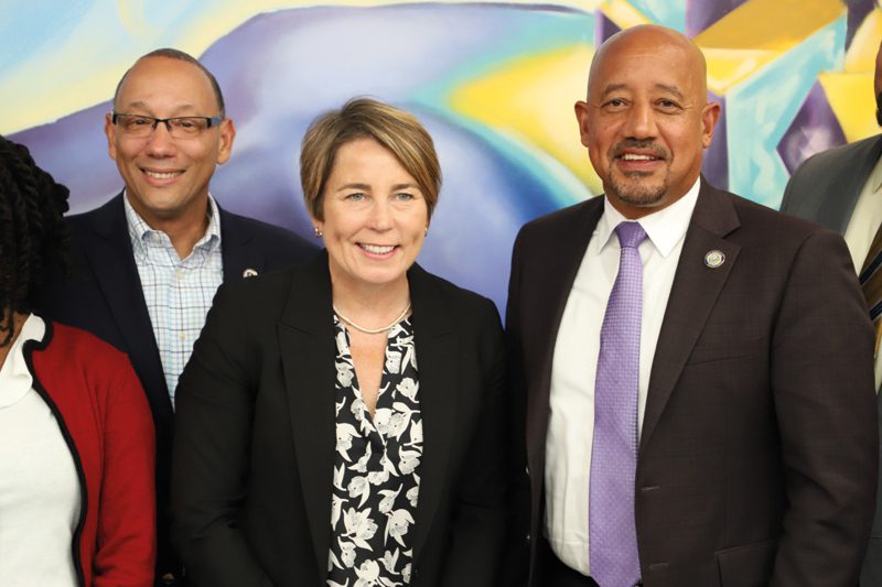 Maura Healey and Brian DePeña
