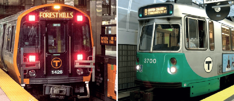 Linea verde y naranja de la MBTA