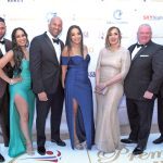 La familia Montas acompañada del Jefe de la Apolonia de Lawrence McCarrthy