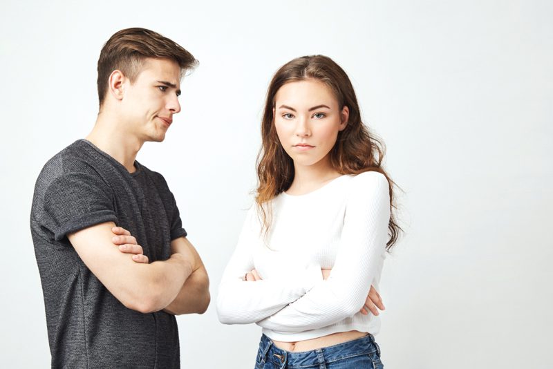 Pareja en desacuerdo