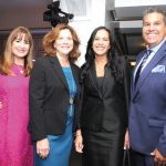 Great attendance: Pictured here: Eneida Roman, Amplify Latinx CEO; Rosalin Acosta, former Massachusetts Secretary of Labor and Workforce Development; Yvonne Garcia, Chief of Staff to State Street's CEO Ron O'Hanley, and Lazaro López, Senior Project Manager Department of Innovation and Technology for the City of Boston.