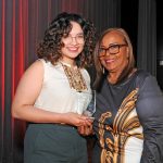 Recognition: Andrea Merino of El Mundo Boston and Magalis Troncoso, Community Partner of The Year.