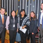 Alcalde Jared Nicholson, Aury Martínez, Family Coordinator de Breed Middle School, Dra. Magalie Torres-Rowe, Dra. Evonne Alvarez, Superintendente del Distrito Escolar de Lynn y el Representante estatal Daniel Cahill.