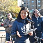 November 11, 2023 - Mayor Michelle Wu visits the Puerto Rican Veterans Memorial in the South End to pay tribute to the Puerto Rican men and women who have served in the armed forces.