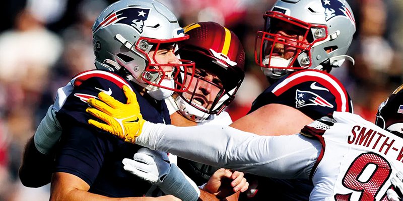 Commanders interceptan a Mac Jones para sellar la victoria.