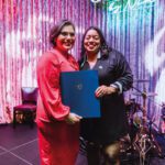 Executive Director Pamela Leins with State Senator Liz Miranda