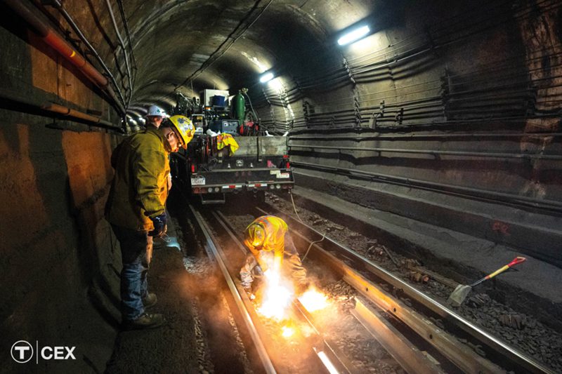 Trabajo en la Linea Roja de la MBTA