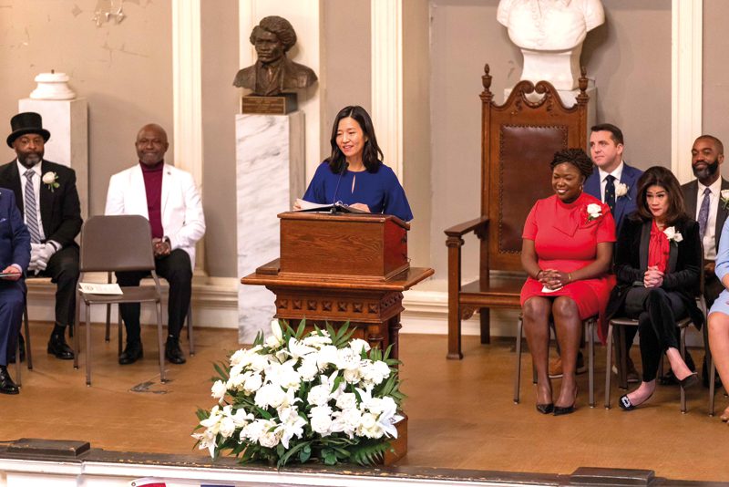 La ceremonia inaugural del nuevo Concejo Municipal tuvo como oradora principal a la alcaldesa Michelle Wu