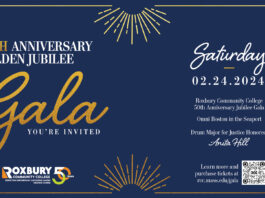 Roxbury Community College celebra 50 aniversario La Gala del Jubileo del 50.º aniversario de RCC se llevará a cabo el sábado 24 de febrero de 2024 en el Omni Boston Hotel en Seaport